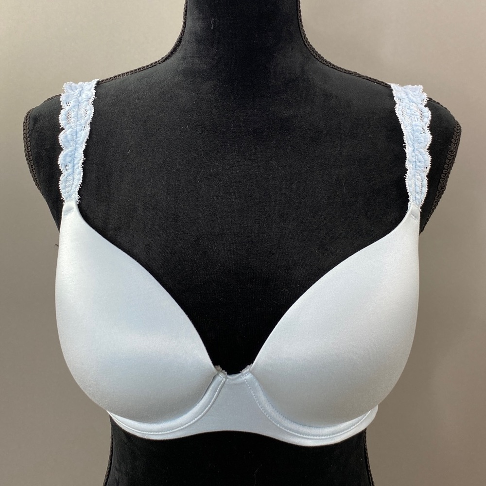 Baby Blue Sunnie Push-Up Aerie Bra with Lace Straps Size 36C